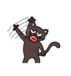 ブラックねこ（個別スタンプ：40）
