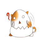 Colorful Eggshell Cat（個別スタンプ：7）