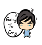 Dark eyebrows with little eyes（個別スタンプ：6）
