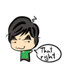 Dark eyebrows with little eyes（個別スタンプ：7）