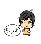 Dark eyebrows with little eyes（個別スタンプ：10）