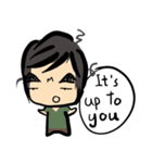 Dark eyebrows with little eyes（個別スタンプ：11）
