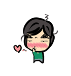 Dark eyebrows with little eyes（個別スタンプ：12）