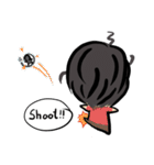 Dark eyebrows with little eyes（個別スタンプ：13）