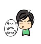 Dark eyebrows with little eyes（個別スタンプ：25）