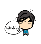 Dark eyebrows with little eyes（個別スタンプ：27）