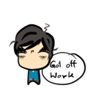 Dark eyebrows with little eyes（個別スタンプ：28）