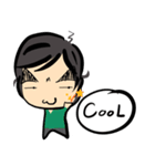 Dark eyebrows with little eyes（個別スタンプ：37）