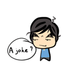 Dark eyebrows with little eyes（個別スタンプ：39）
