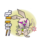 やんちゃウサギの「バットくん(悪兎君)」（個別スタンプ：1）