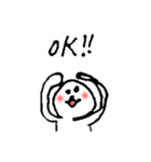 シンプル犬のヌーイ（個別スタンプ：3）