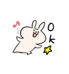 ゆるゆるウサギさん（個別スタンプ：1）
