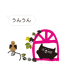 黒猫のももこさん -ふきだし ver.-（個別スタンプ：24）