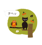 黒猫のももこさん -ふきだし ver.-（個別スタンプ：37）