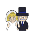 Wedding/Marriage: Bride ＆ Groom（個別スタンプ：1）