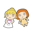 Wedding/Marriage: Bride ＆ Groom（個別スタンプ：3）