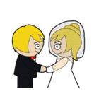 Wedding/Marriage: Bride ＆ Groom（個別スタンプ：11）