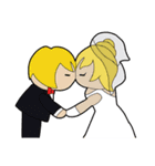 Wedding/Marriage: Bride ＆ Groom（個別スタンプ：12）