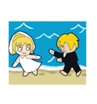 Wedding/Marriage: Bride ＆ Groom（個別スタンプ：19）