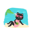 Black Cat Monmon（個別スタンプ：16）