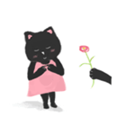 Black Cat Monmon（個別スタンプ：34）