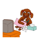 Red Poodle Lady（個別スタンプ：20）