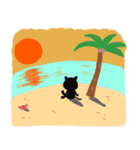 黒猫の夏スタンプ 九州編（個別スタンプ：20）