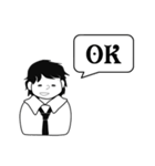 モノクロスタンプ（個別スタンプ：3）