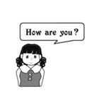 モノクロスタンプ（個別スタンプ：4）