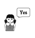 モノクロスタンプ（個別スタンプ：5）