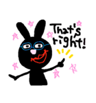 色も腹も黒いうさぎ（個別スタンプ：6）