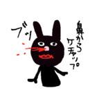 色も腹も黒いうさぎ（個別スタンプ：7）