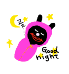 色も腹も黒いうさぎ（個別スタンプ：12）