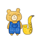 くまくんとサックスくんのスタンプ（個別スタンプ：40）
