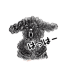 しろいぬコロンとくろいぬプー（個別スタンプ：22）