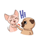 Buboo Yuyoo (Pug ＆ Sphynx)（個別スタンプ：3）