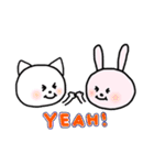 ねことうさぎと、うさぎとねこ。（個別スタンプ：23）