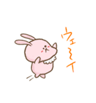 表情が硬いウサギジョン（個別スタンプ：34）