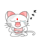 A cute and white cat-white（個別スタンプ：4）