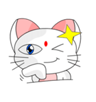 A cute and white cat-white（個別スタンプ：12）