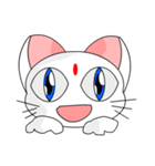 A cute and white cat-white（個別スタンプ：13）