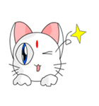 A cute and white cat-white（個別スタンプ：16）