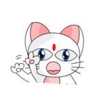 A cute and white cat-white（個別スタンプ：22）