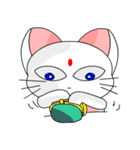 A cute and white cat-white（個別スタンプ：23）