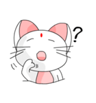 A cute and white cat-white（個別スタンプ：26）