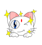 A cute and white cat-white（個別スタンプ：32）