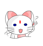 A cute and white cat-white（個別スタンプ：33）