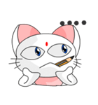 A cute and white cat-white（個別スタンプ：40）