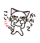 半目の白い猫（個別スタンプ：16）
