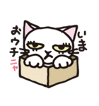 半目の白い猫（個別スタンプ：22）